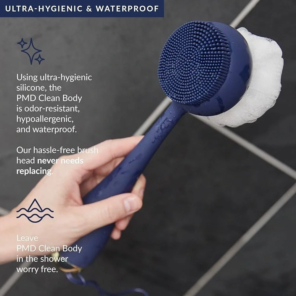 PMD Clean Body Smart Body Cleansing Device with Silicone Brush Three Attachments